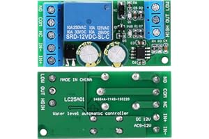 TTAMG Level Controller Module, 12V DC/AC Water Level Controller Automatic Liquid Level Detection Sensor Module, Water Control Relay Switch Module for Fish Tank Aquarium Home Water Tower
