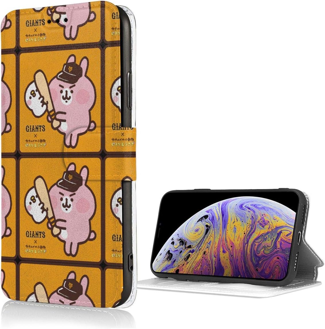 Amazon ピスケ うさぎが 読売ジャイアンツ Iphone X Iphone Xs ケース 手帳型 スマホカバー 携帯電話ケース すり傷防止 軽量 超薄型 スマホケース 耐衝撃 Tpu ソフトシリコン アイフォン 財布型 収納機能 高級puレザー 全面保護カバー スタンド機能カードポケット 電話