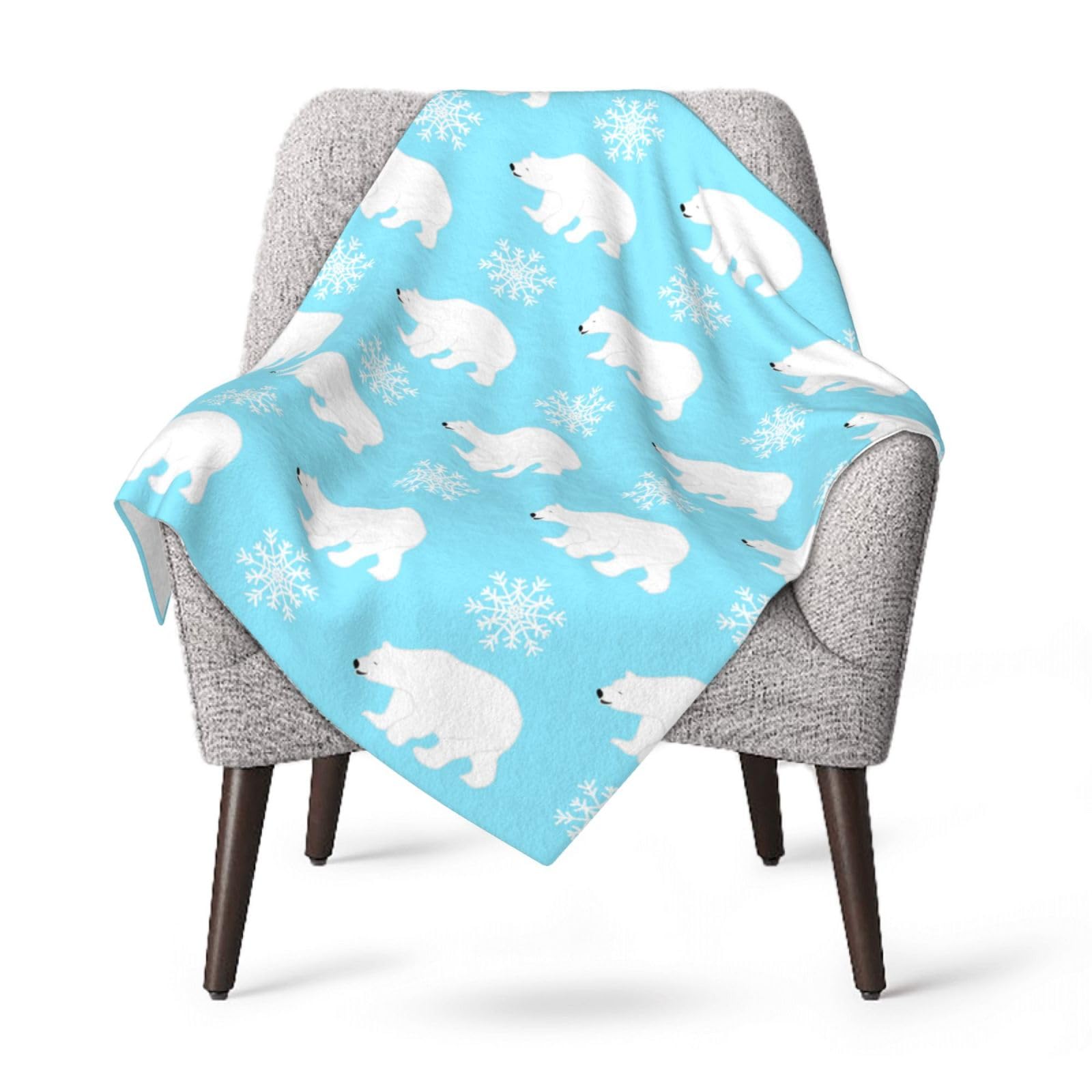 Duduho Cute Polar Bears with Snowflakes Baby