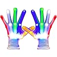 GLEDLOVES LED Gloves For Kids Or Adults, Knuckles Costume Light Up Gloves, Cool Teen Boy Gifts, Christmas Party Gloves