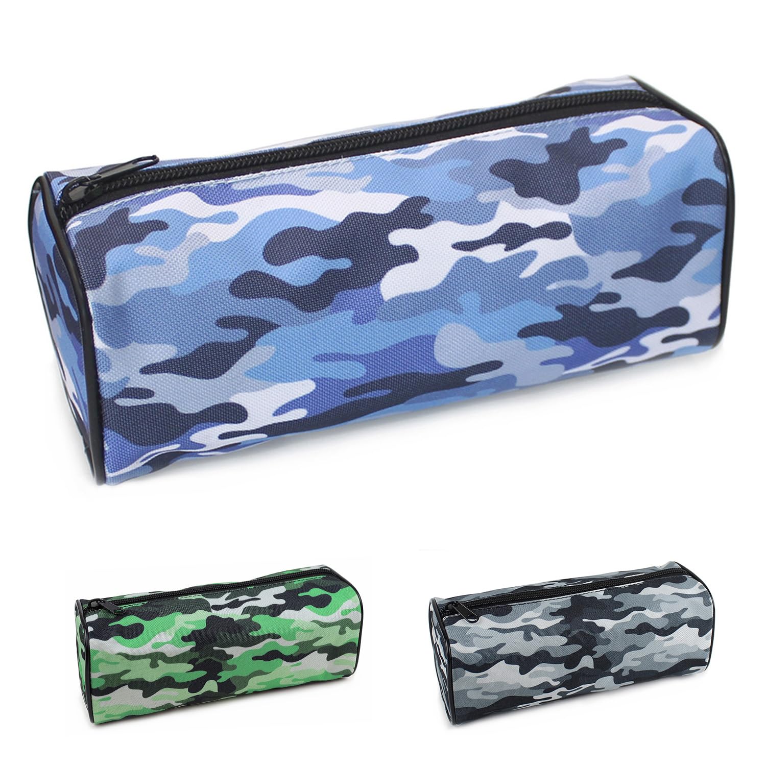 Fashion Stationery Pencil Case Boys Secondary School Blue Camouflage Pencil Cases for Girls Kids or Children at Primary School or a Teenage Boy 1 Large Compartment Storage Case — image 1
