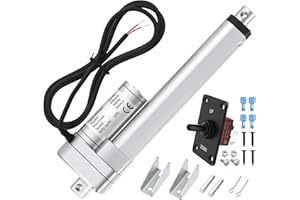 RVMARINEPAT 8" Electric Cylinder 12v Actuator, Heavy Duty & Waterproof 5mm/s Actuator Motor, Electric Piston Actuator 3000N/6