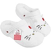 Hello Kitty Sanrio Borg Clogs for Girls Teens Women, US 2.5–7.5, Non-Slip Fleece Slippers, Mules, Kawaii Gifts for Women