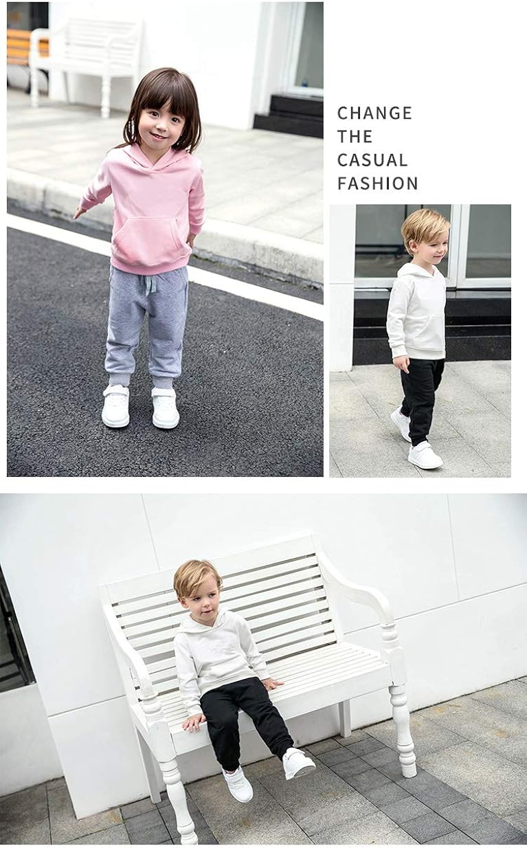 T.H.L.S Toddler Boys Girls Sweatpants Cotton Active Jogger Pants with Pockets 1-7T, 3-Pack: Clothing