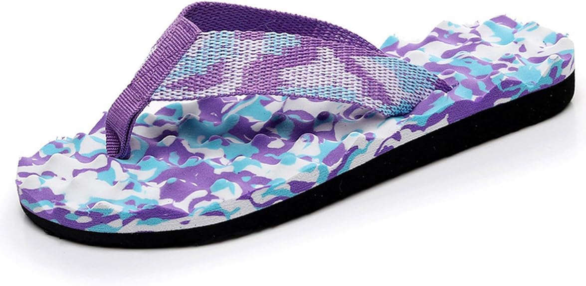 shopping-more 2018 - Sandalias de Camuflaje para Mujer, Púrpura, 35 M