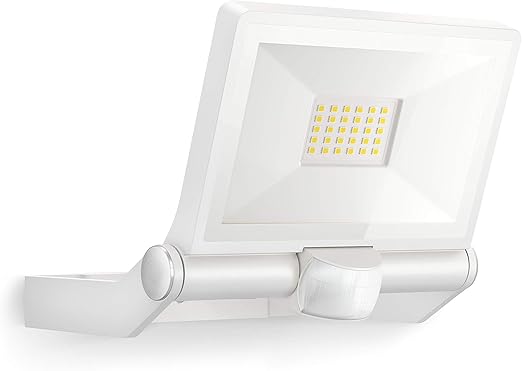 Steinel XLED ONE 65256 - Foco LED exterior (sensor de movimiento de 180°, 23,5 W, 2550 lm a 3000 K, aluminio), color blanco