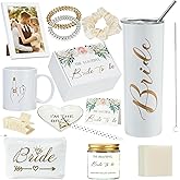 ZHAXIDELE Bride To Be Gifts Box - Perfect Bridal Shower Gifts for Her, Engagement & Bachelorette Party! Includes 20 oz Stainless Steel Straws