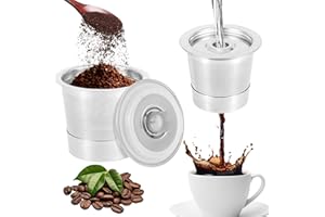 2Pack Reusable K Cups and Coffee Pods with Mesh for Ninja PB051 & CFP101/PB041, 304 Stainless Steel Reusable K Pod Permanent 