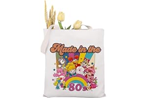 MAOFAED Vintage Cartoon Characters Tote Bag, Made In The 80s, 80s Cartoon Lover Gift, Cartoon Friends Gift