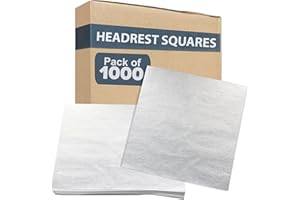 ScripHessco Economy Headrest Face Paper Sheet Squares - Disposable Chiropractic Face Paper, Massage Table Headrest Covers Exam Table Paper - 1000-Pack, 12"x12"