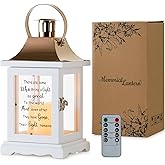 Memorial Lantern Sympathy Gift for Loss of Loved One - Memory Gifts for Loss of Mother Mom Father Dad Husband Son Grandma Sister Brother Thoughtful Funeral Remembrance Condolence Bereavement