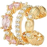 MTMY Ear Cuffs Non Piercing for Women 14K Gold Plated Ear Cuff Earrings Colorful Cubic Zirconia Paved Trendy Cartilage Earring Jewelry | Single