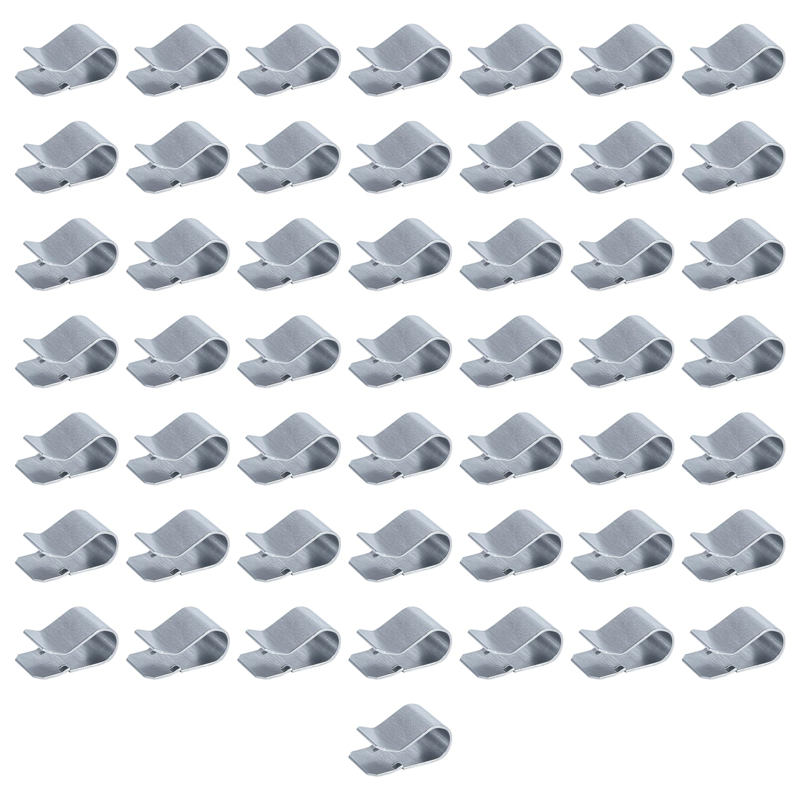 Photo 1 of 100pcs Stainless Steel Spring U Clip Silver Tone, 21.4mm x 12mm U Clips Holder Bracket for Furniture and Automobile Structure Connection