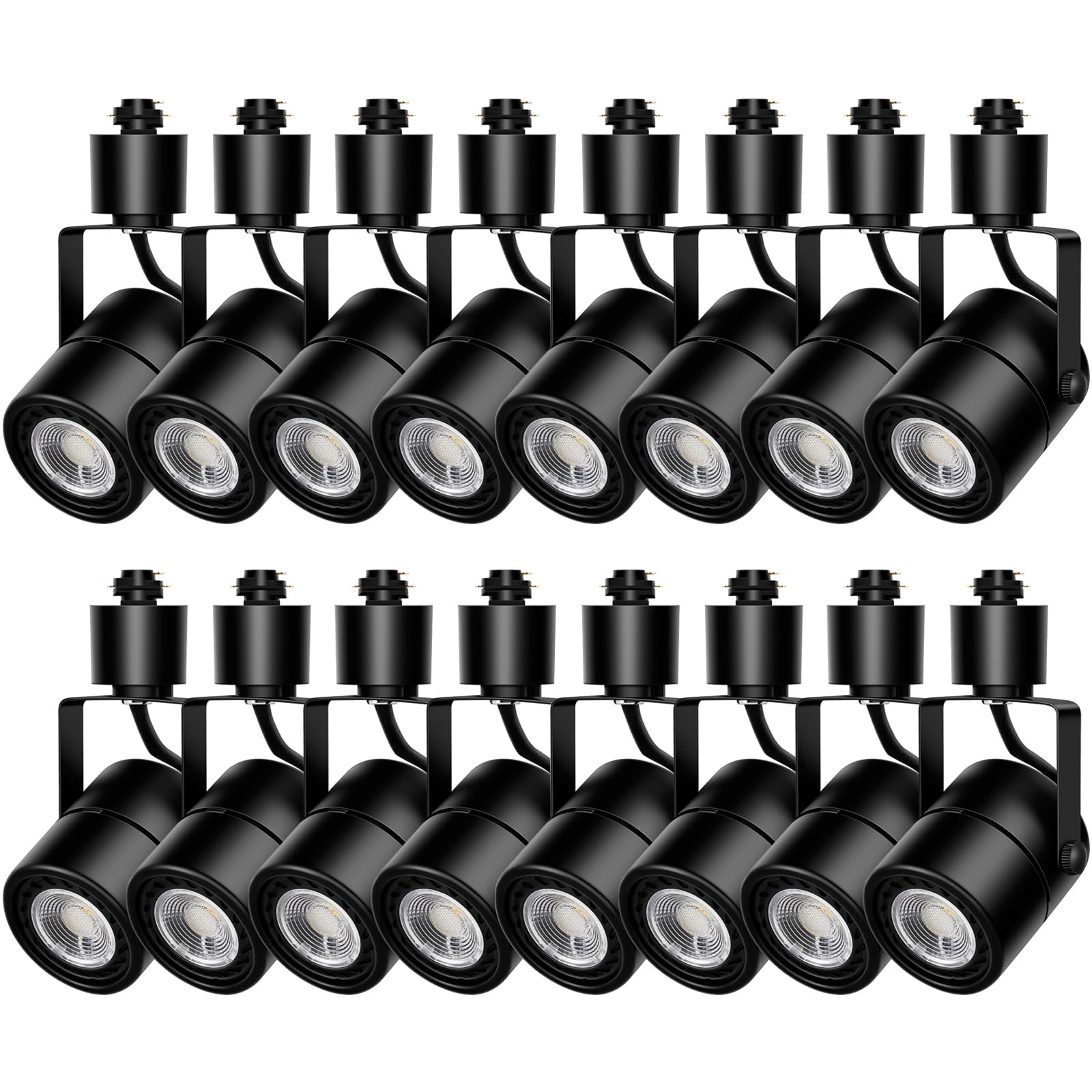 Photo 1 of Motrackcao Track Lighting Heads, Dimmable 10W 4000K Cool White Bright LED Track Lighting Fixtures for Accent Retail Kitchen Artwork,120V Linear Track Light H Type-CRI90+ 24° Black- 16 Pack