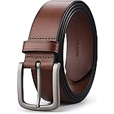Buffway Men's Leather Belt,1.5" Handmade Top-Grain Leather–Durable,Comfortable,Suitable for Everyday Formal & Casual Wear