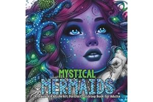 Mystical Mermaids: A Mermaid & Ocean Muse Portrait Coloring Book for Adults: Grayscale & Line Art Fantasy Portraits of Mystical Mermaids, Sea Spirits, ... A Fantasy Coloring Series for Adults)