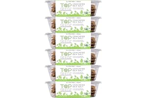 Top Seedz Certified Organic Gluten Free Sea Salt Seed Crackers | 6-Pack | 5 Ounces | Healthy Vegan Crackers with Plant Based Protein | Made of Sunflower, Flax, Sesame and Pumpkin Seed