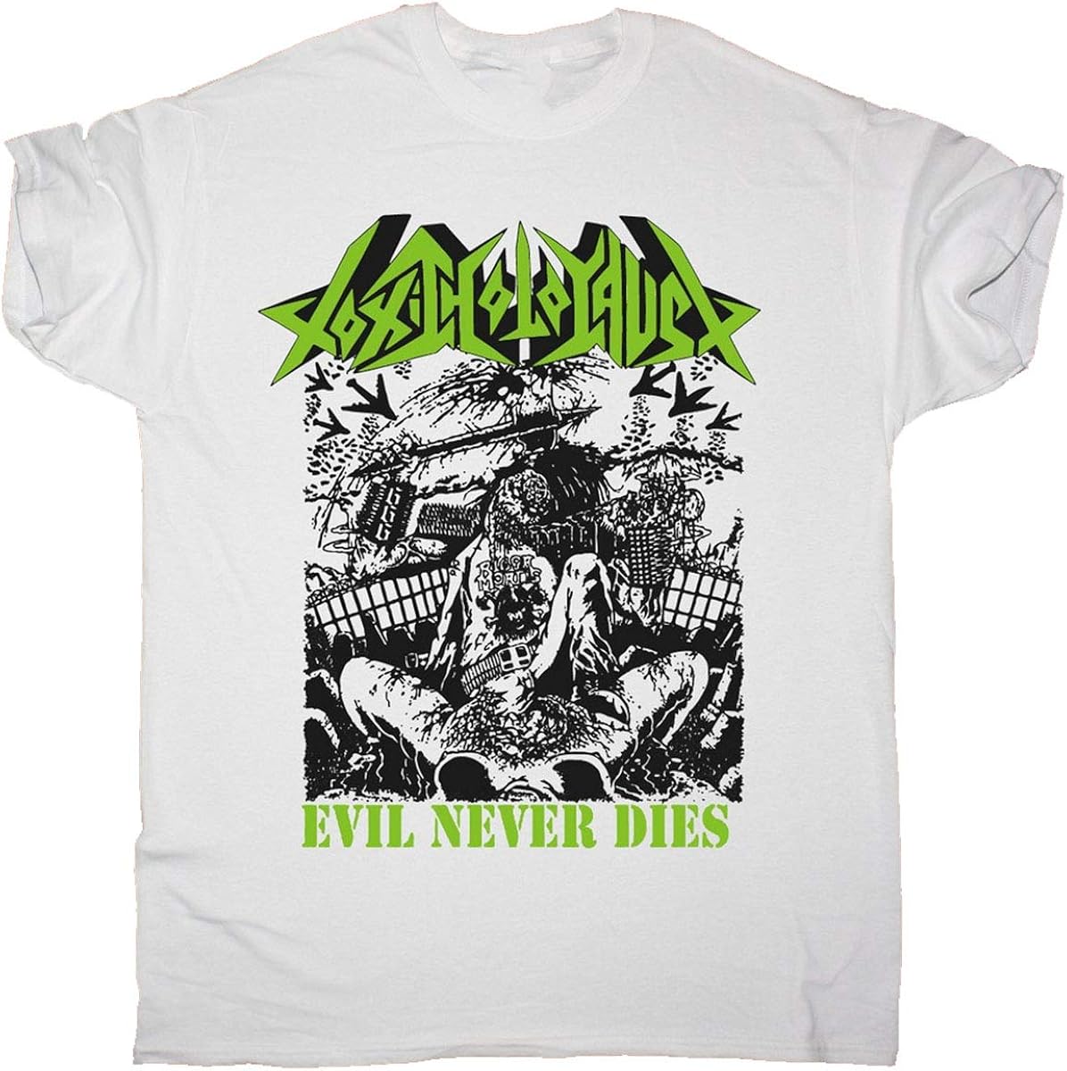 Amazon Toxic Holocaust Evil Never Dies T Shirt Long Sleeve Crewneck Sweatshirt Hoodie
