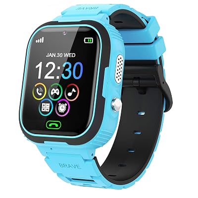 Buy PTHTECHUS Kids Game Smartwatch for Boys and Girls with a Funny Front  Camera, Video Two-Way Calling SOS 1.44 IPS HD Colored Touch Screen  Educational Games 2G Network, Great Gift for Child
