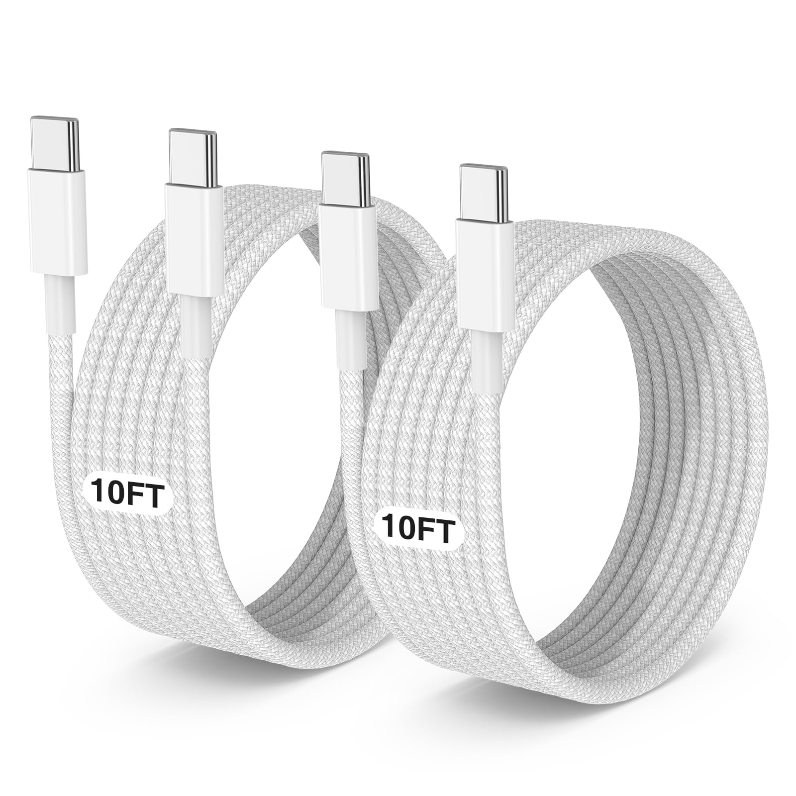 Photo 1 of *ONLY 1* Grey 10FT 60W USB C to USB C Cable, Type C Fast Charging Cable for iPhone Air 17 16e 16 15 Pro Plus Pro Max?for Galaxy S25/S24, for iPad Pro/Air/mini, for MacBook Pro/Air and More