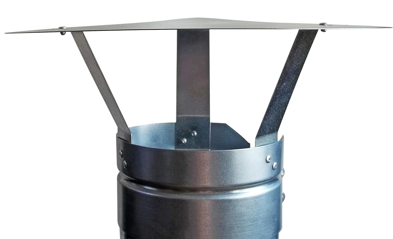 Chimney Cap,Bolt ON Chimney Cowl GALVANISED to FIT 6"/150MM Flue Pipe