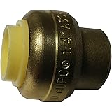 PUSH FIT 1/4" XFITTING2 PIECES XFITTING 1/4" PUSH FIT CAP CERTIFIED TO NSF ANSI61, BRASS