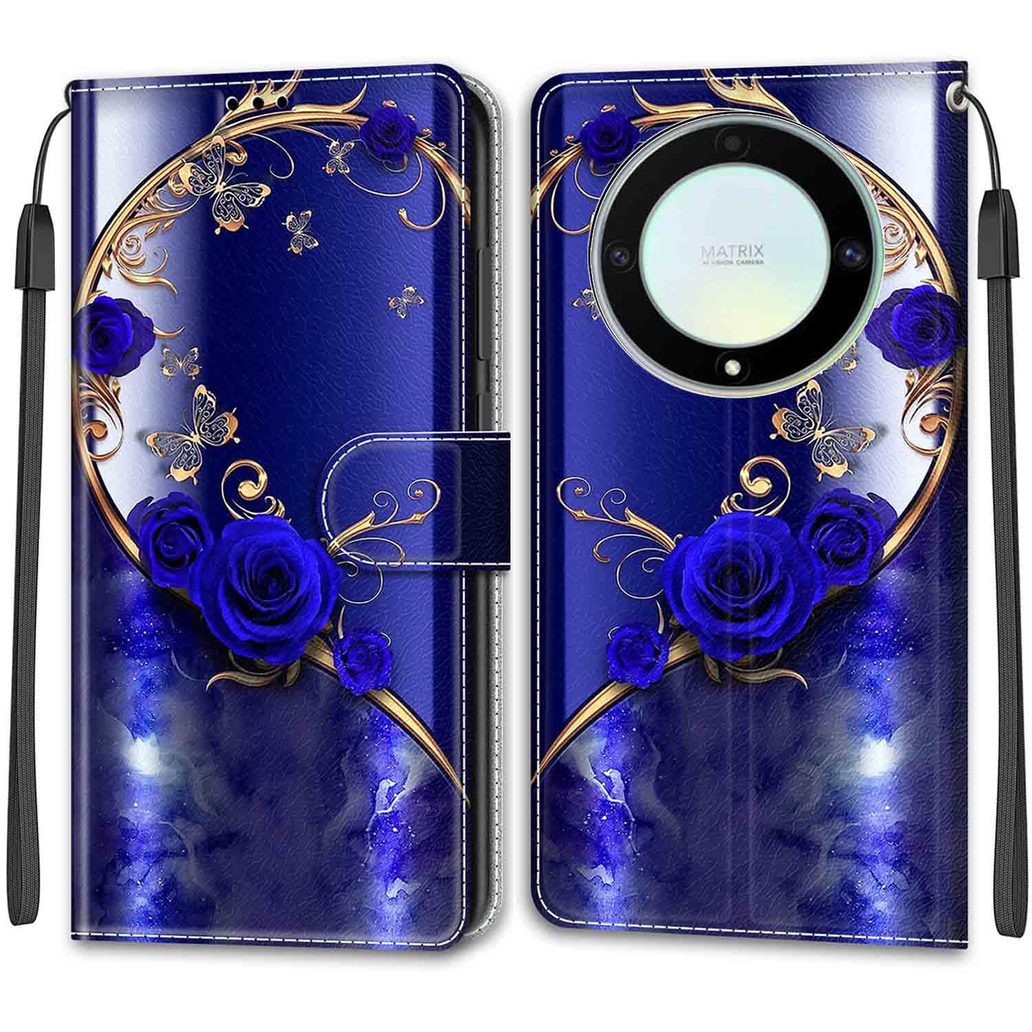 KENHONER Flip Case for Honor X9A 5G / Magic5 Lite, Faux Leather & Rubber, Kickstand & Card Slot, Custom Color: Pic:06