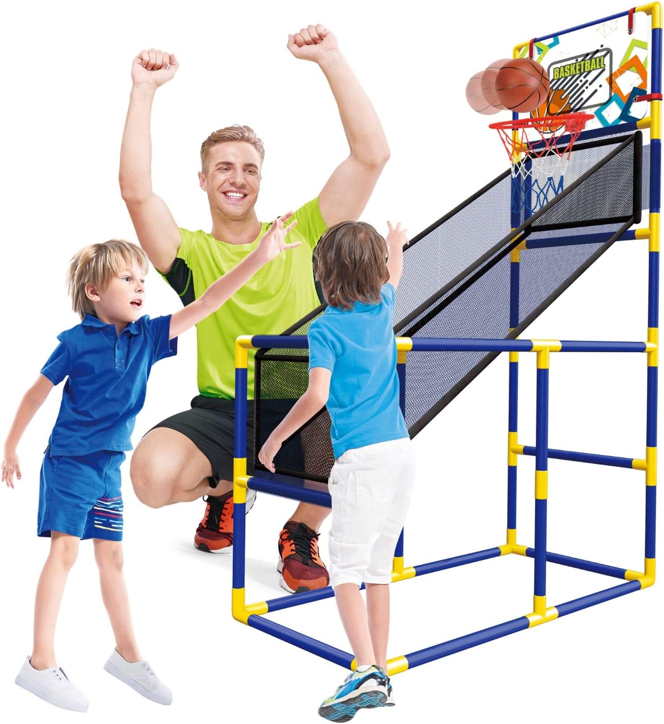 Kids Basketball Hoop / Basketball Arcade Game - +4 Bonus Balls.- Indoor Toy Basketball / Basketball Shooting System, for Toddlers and Children.- Kids Toys / Toy Sports for Boys and Girls Ages 1-14: Toys & Games
