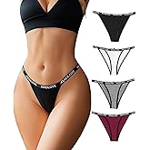 Avidlove Womens Underwear Cotton String Bikini Panties Ladies Low Rise Hipster Sexy High Cut Cheeky Underwear