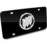 Au-Tomotive Gold, INC. Buick 3D Logo Black Metal Auto License Plate with