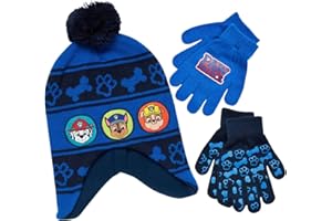 Nickelodeon Boys Paw Patrol Winter Hat, 2 Pair Gloves or Mittens (Toddler/Little Boys)