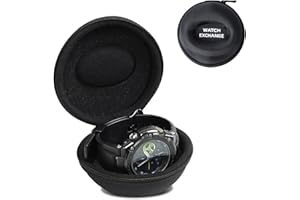 CAIOVSE Watch Travel Case, 1 Slots Single Watch Storage Box, Fits all Wristwatches and Smart Watches Up To 50mm(Black)