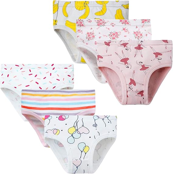 yidenguk Underwear for Girls 6pcs Girls Briefs Knickers Cute Pattern