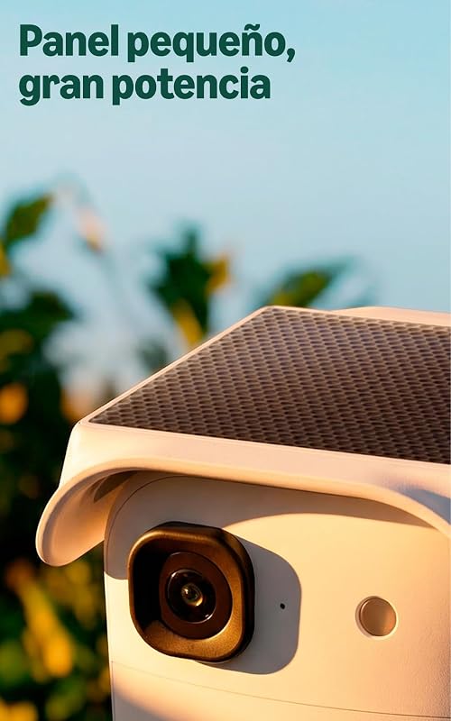 Solaris 2K+ (última geração), Câmara de Segurança Inteligente sem Fios, Alimentada a Energia Solar, Vídeo 2K, Módulo de Sincronização, 1 Câmara (Branca)