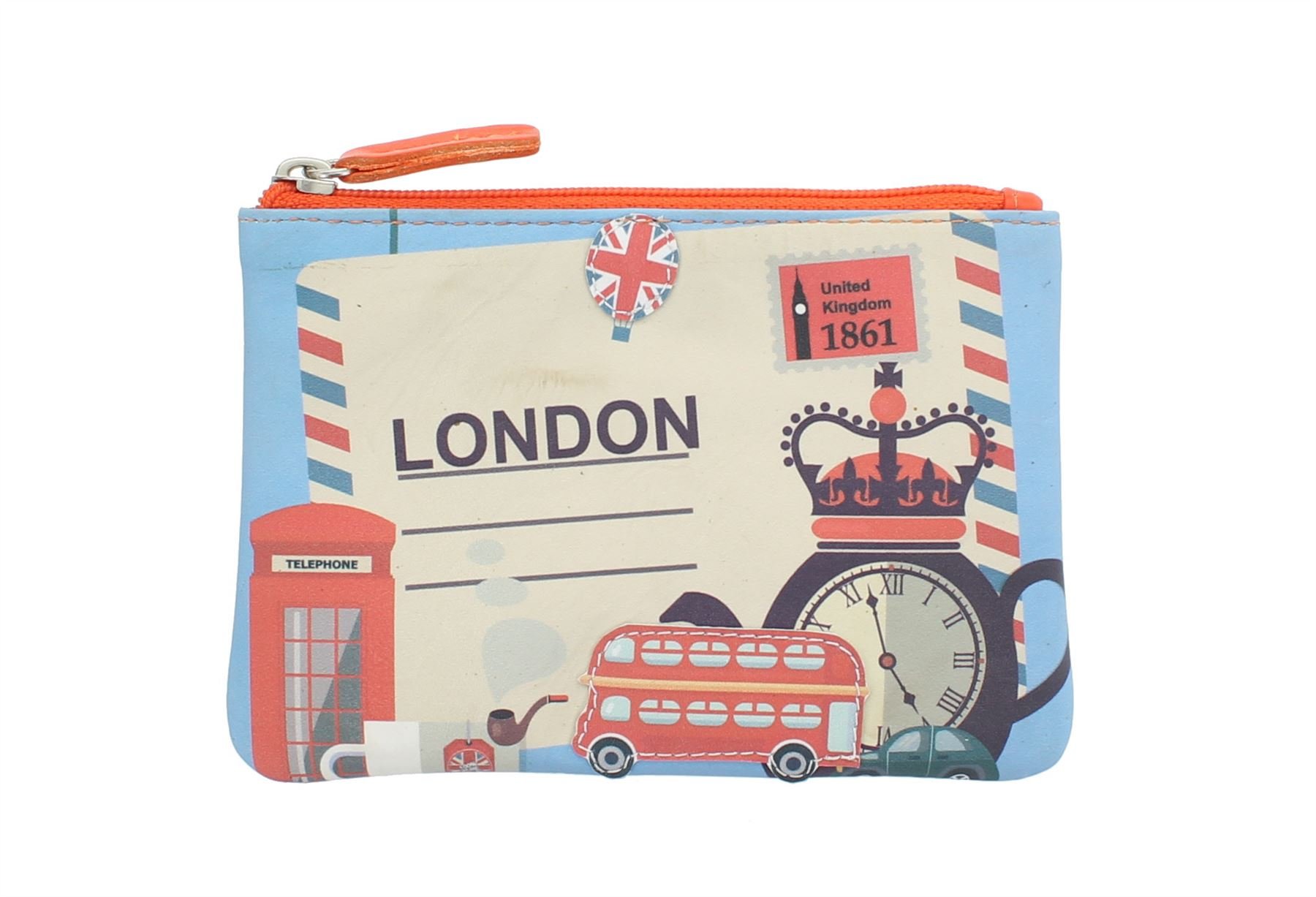 Mala Leather Applique and Printed Leather Coin Purse 4115_11 England