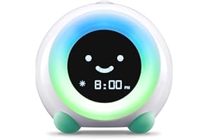 LittleHippo Mella: All-in-One Kids Trainer, Alarm Clock, Night Light & Sleep Sounds Machine. Encourage Sleep Training with Toddler Alarm Clock, Timer Night Light, Cute Kids Room Decor - Tropical Teal