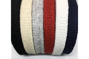 Anrox Supply Co. 3/8" Cotton Flat Draw Cord Drawstrings Handles Lace Trim String (5 Yards, Heather Grey)