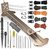 WILDAIR Paracord Bracelet Jig Kit - Pro Tool Kit With Marlin Spike FID Set, Adjustable Length Weaving DIY Craft Maker Tool, Bracelet Maker Edition