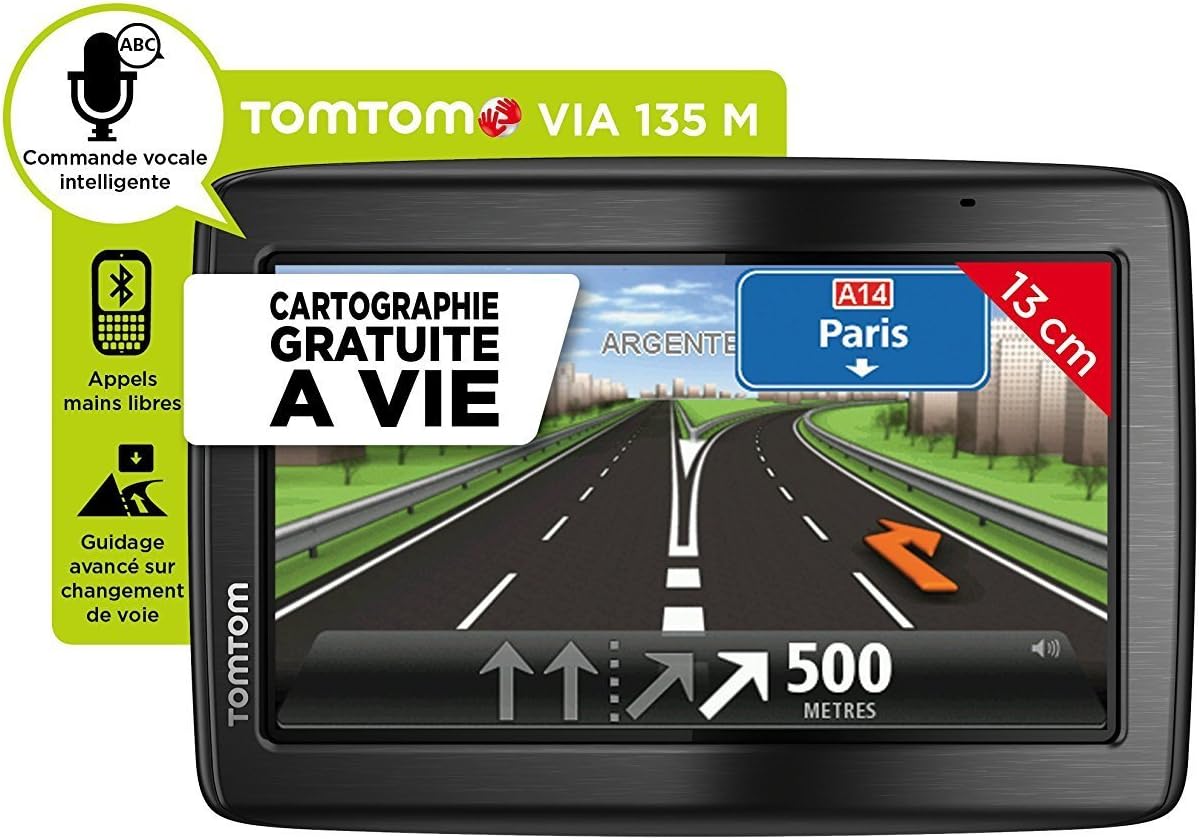 TomTom VIA 135 5 Inch Sat Nav Full Europe Lifetime Maps Amazon.co.uk Electronics