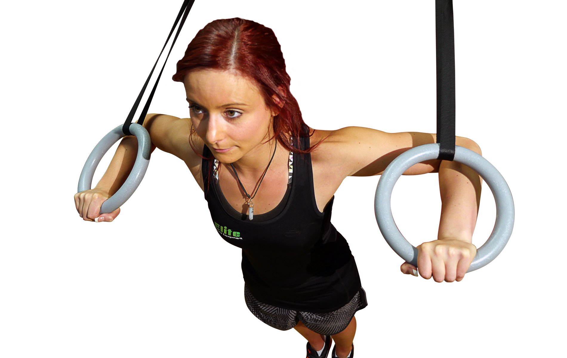 Elite Gymnastic Rings Our Suspension Trainer has Trustworthy Buckles and Straps Includes 2