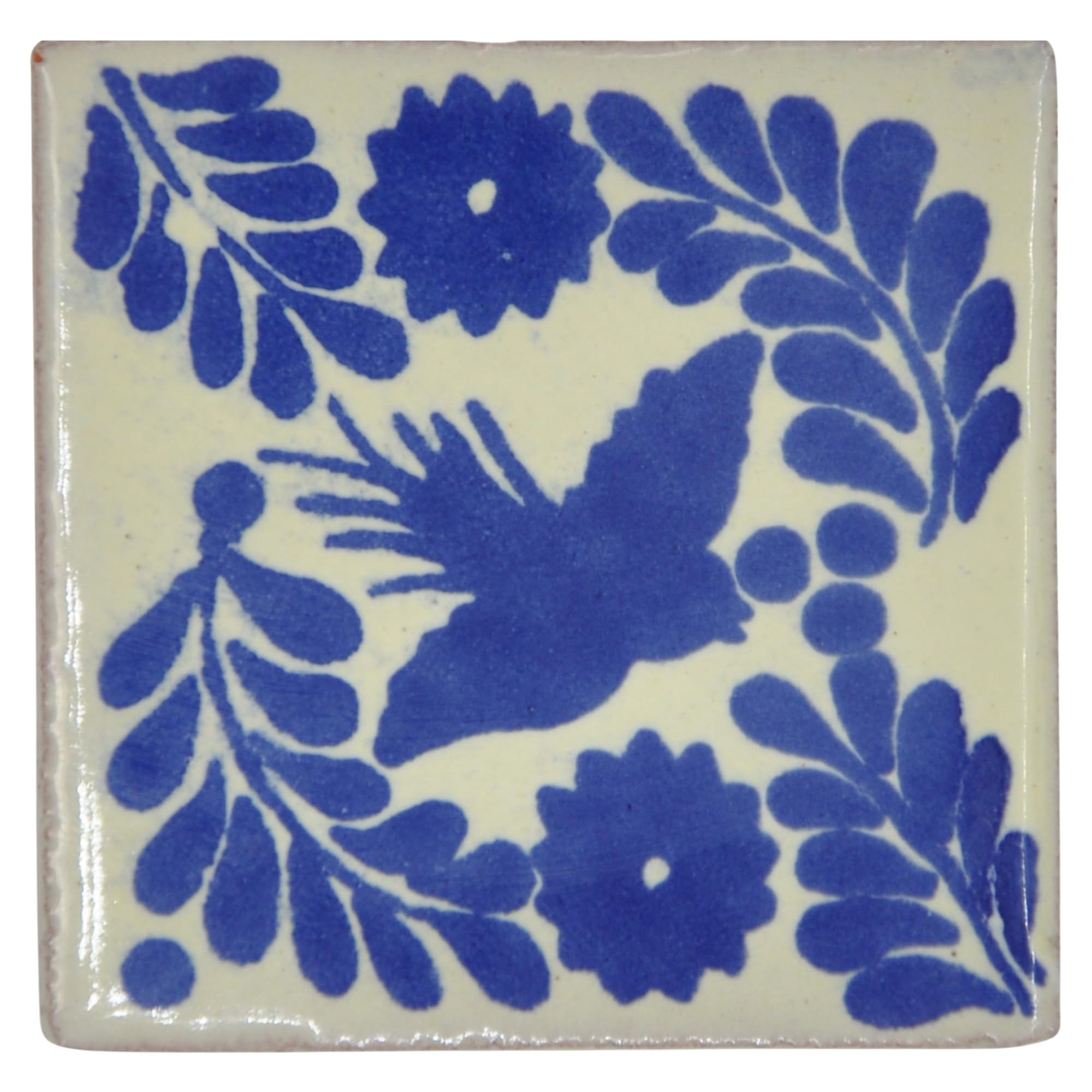 Tumia LAC Handmade Mexican Talavera Tile - Authentic Style Chica Ceramic Tiles for Crafts, Backsplashes and Home Improvement - 10 Pack