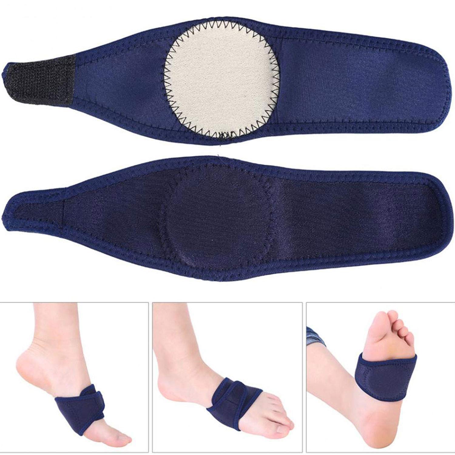 Pedimend™ 2 Pairs Plantar Fasciitis Therapy Arch Support Silicone | Gel Arch Wrap Strap | Running Walking Surgery Recovery | Flat Feet Orthotics | Fallen Arches Insoles