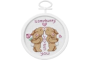 DESIGN WORKS Janlynn Some Bunny Loves You Mini Counted Cross Stitch Kit