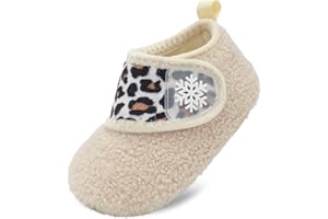 Scurtain Toddler Slippers Winter Boots Kids Slippers Girls Boys Toddler Snow Boots Baby Warm Socks Lightweight House Shoes Non-Slip Ankle Booties Walking Shoes