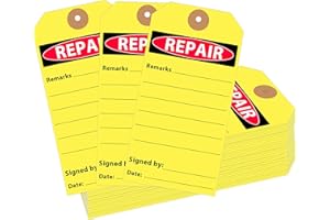 Repair Required Tags Yellow Maintenance Required Tag 100 Pcs Service Tags Quality Equipment Status Tag for Warehouse Quality 