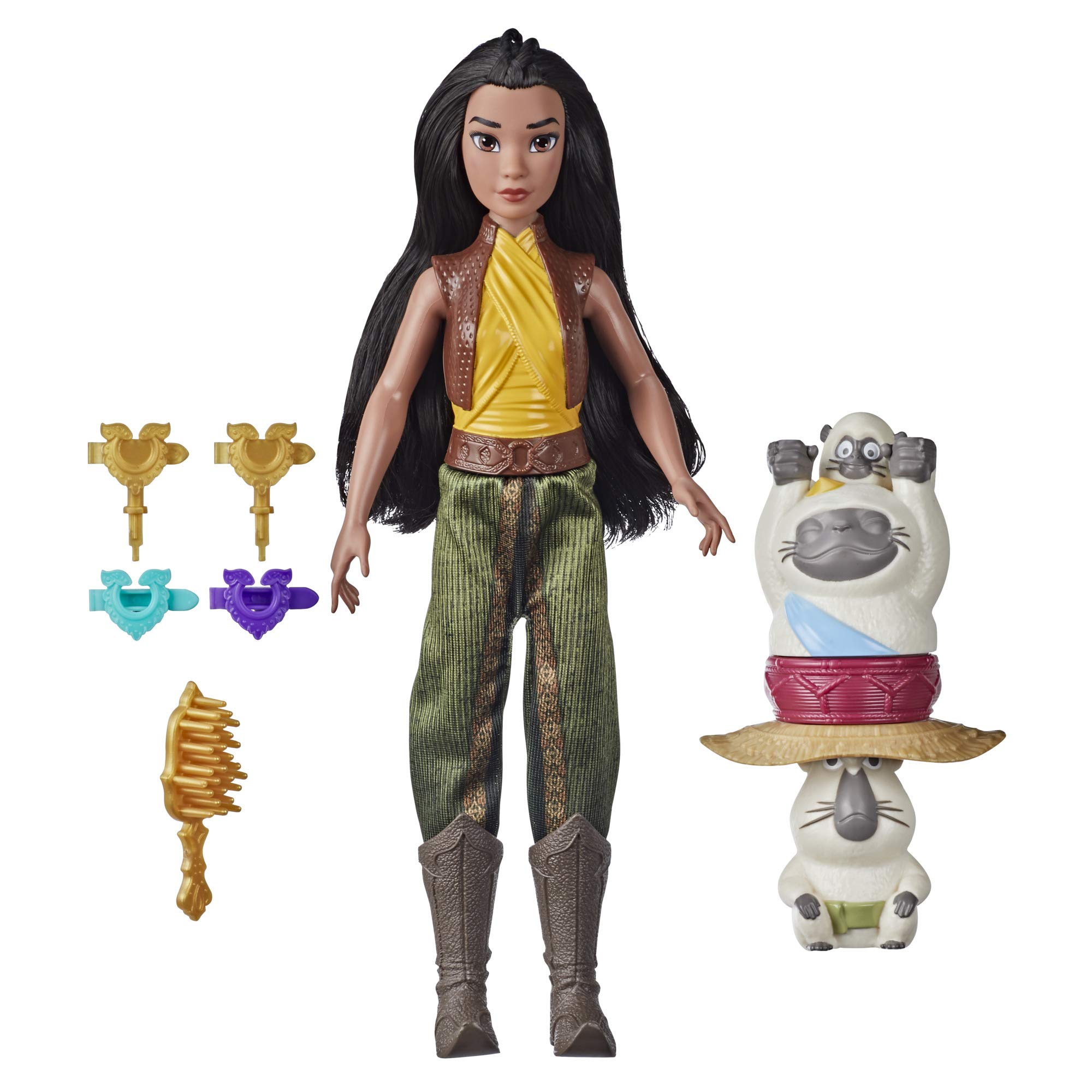 Disney's Raya and the Last Dragon Strength and Style Set Fashion Doll, Hair Twisting Tool, Toy for 5-Year-Old Children