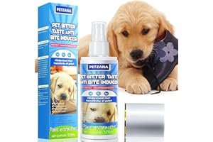 SHIUMORE Bitter Apple Spray for Dogs: 100ML Natural Alcohol-Free Bitter Spray for Dogs to Stop Chewing Licking, Deterrent Spray for Puppy Training Protect Furniture, Shoes, Cords Indoor/Outdoor Use (100ML)