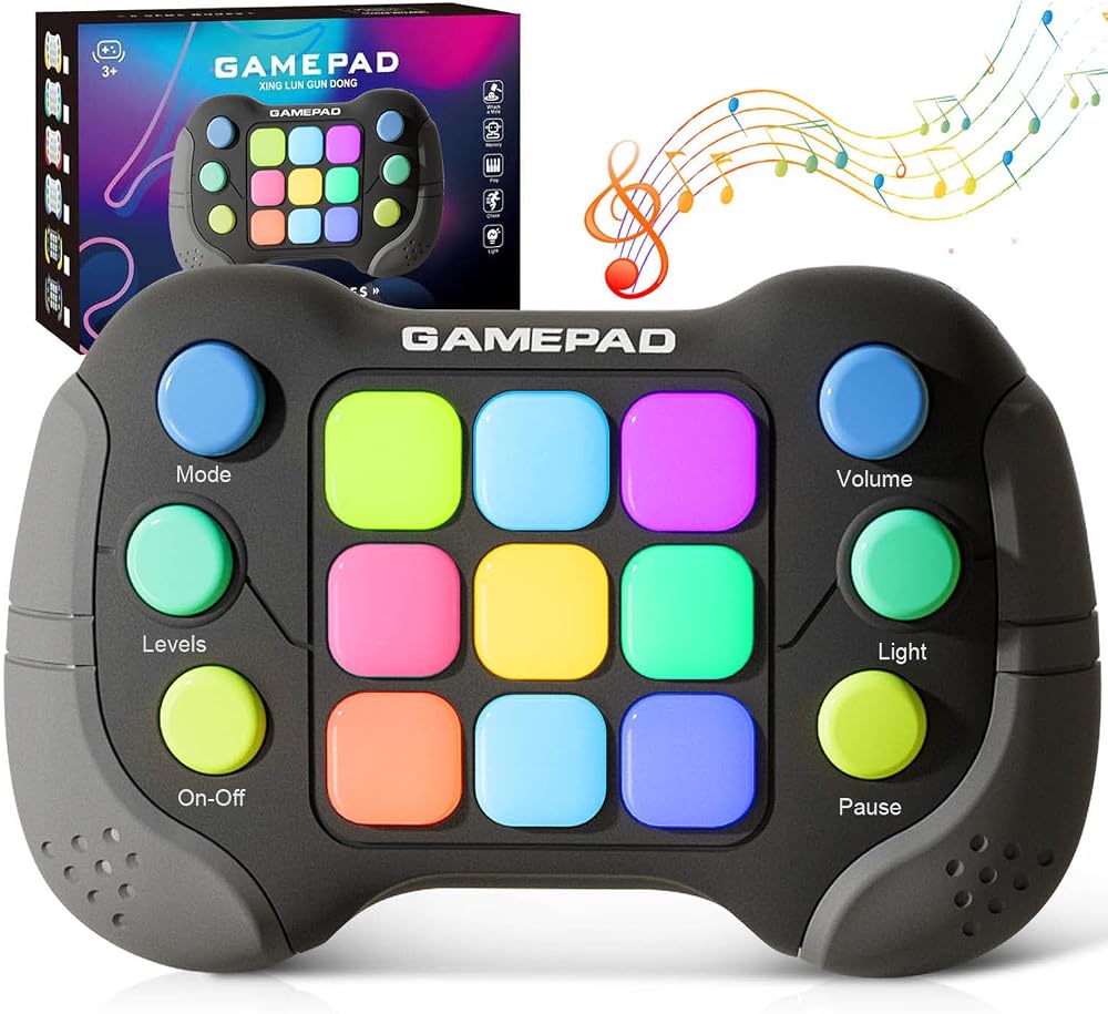Azyh Kids Handheld Games Pro Upgraded Flashing Light Push Game Console