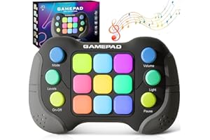 Fast Push Game Fidget Toys Handle, Upgraded Flashing Quick Press Games Pro for Kids, Grey Speed Push Light Up Fidget Game, Ed