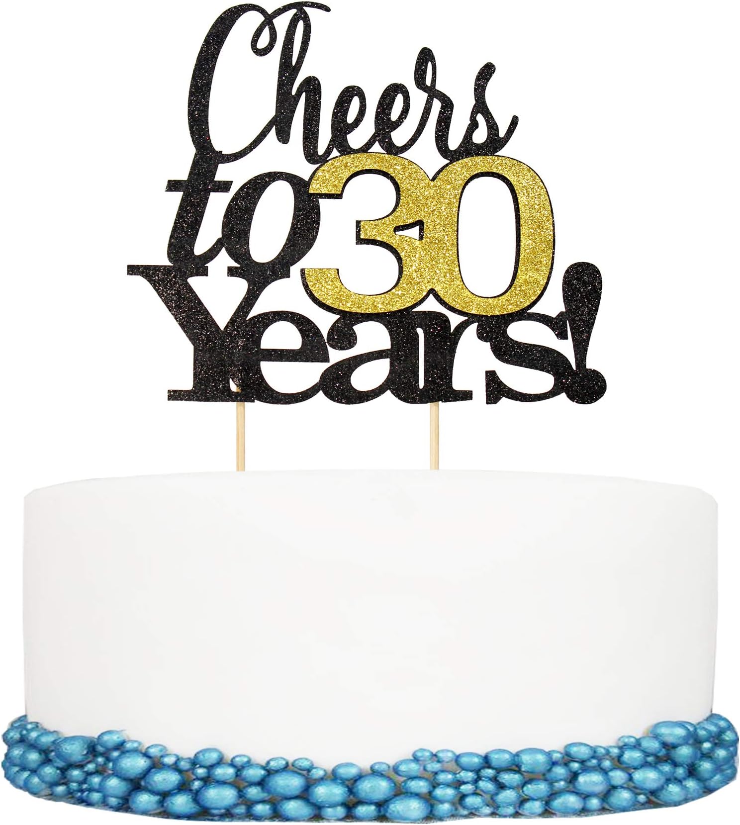 Cheers to 30 Years Happy Birthday Cake Topper 30th Anniversary Birthday Party Decor Supplies